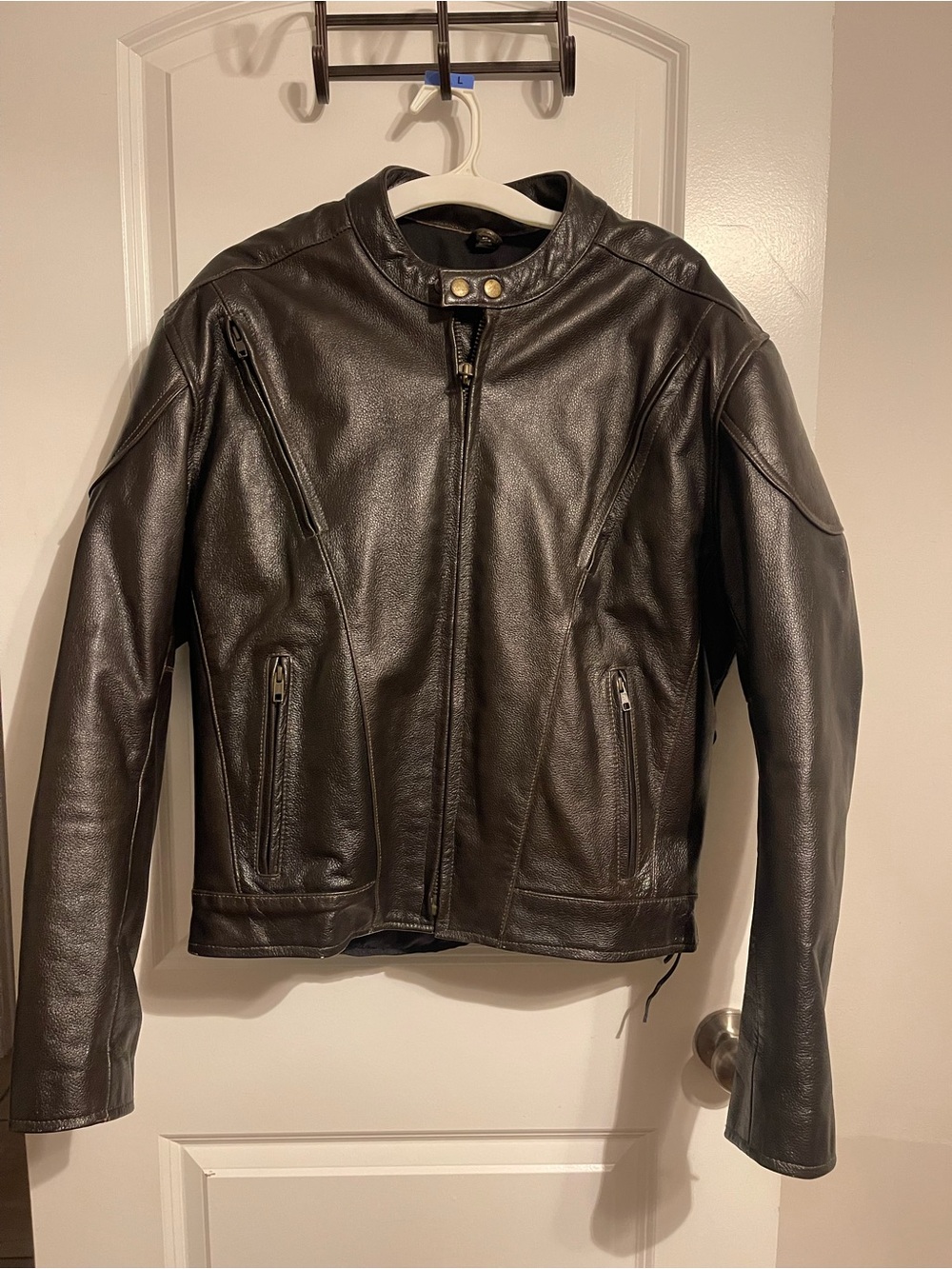 Men's Brown Leather Performance Riding Jacket